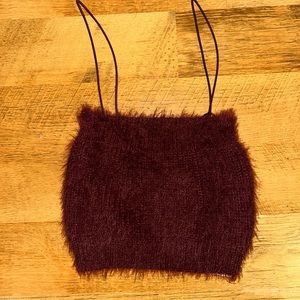 Zara fluffy crop top